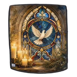 Glas-in-lood Duif Kerstmisraam Rugtassen