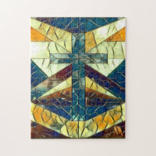 Glas in lood Dwarsvenster Legpuzzel