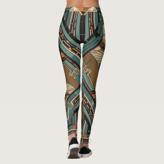 Glas in lood Earth Tone Leggings (Achterkant)