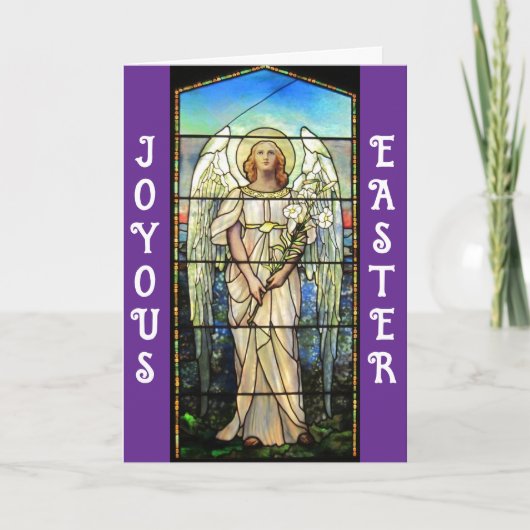 Glas in lood Easter Angel Wenskaart Kaart (Voorkant)