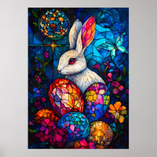 Glas in lood Easter Bunny Fantasy Poster