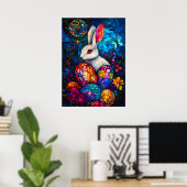 Glas in lood Easter Bunny Fantasy Poster (Thuiskantoor)