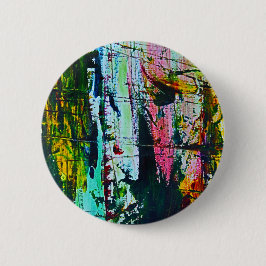 Glas in lood effect abstract modern afbeelding ronde button 5,7 cm