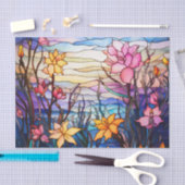 Glas in lood Effect Bloemen Decoupage Tissuepapier (Craft)