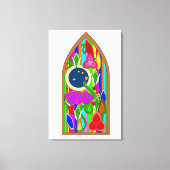Glas in lood-effect canvas afdruk (Voorkant)