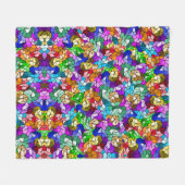 Glas in lood-effect fleece deken (Voorkant (Horizontaal))