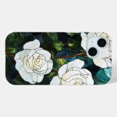 Glas in lood Effect iPhone hoesje, White Roses Case-Mate iPhone Case (Achterkant (horizontaal))