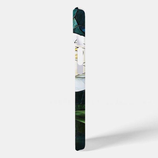 Glas in lood Effect iPhone hoesje, White Roses Case-Mate iPhone Case (Achterkant / Links)