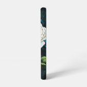 Glas in lood Effect Samsung Hoesje, Witte Rozen Samsung Galaxy Hoesje (Linkerkant)