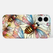 Glas-in-lood-effect van bijen Case-Mate iPhone case (Achterkant (horizontaal))