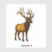 Glas-in-lood eland sticker (Vel)