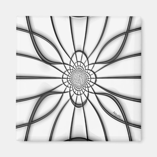 Glas in lood Elegance magnet in reliëf (Voorkant)