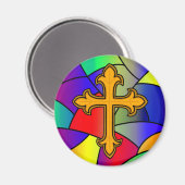 Glas in lood en Kerstmis Magneet (Voorkant / Achterkant)