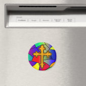 Glas in lood en Kerstmis Magneet (Insitu (Vaatwasser))