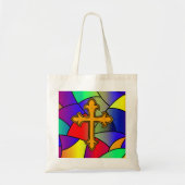 Glas in lood en kruisreligie tote bag (Voorkant)