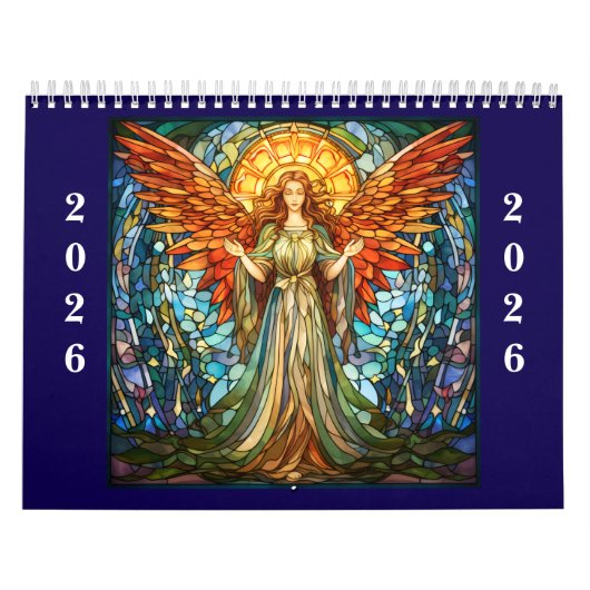 glas-in-lood engelen 2026 kalender (Hoes)