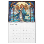 glas-in-lood engelen 2026 kalender (Jan 2027)