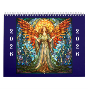 glas-in-lood engelen 2026 kalender