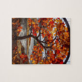 Glas in lood esdoorn legpuzzel (Horizontaal)