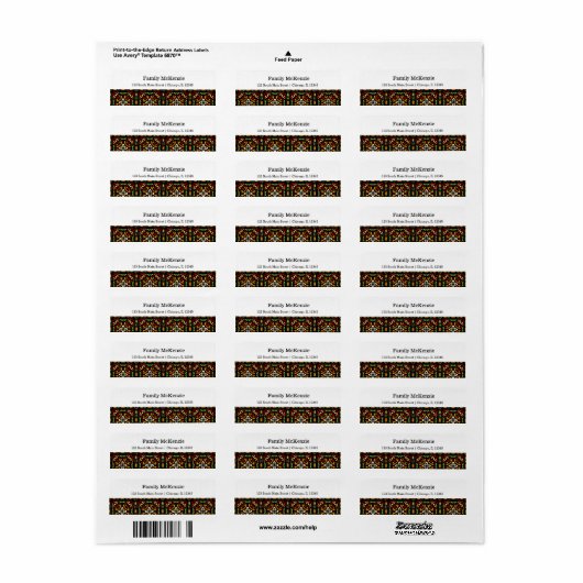 Glas in lood etiket (Full Sheet)