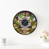 Glas in lood Eucharist Personalized Roman Numbers Grote Klok (Huis)