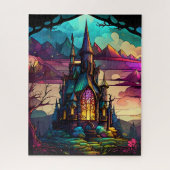 Glas in lood Fairytale Castle, prinses Legpuzzel (Verticaal)