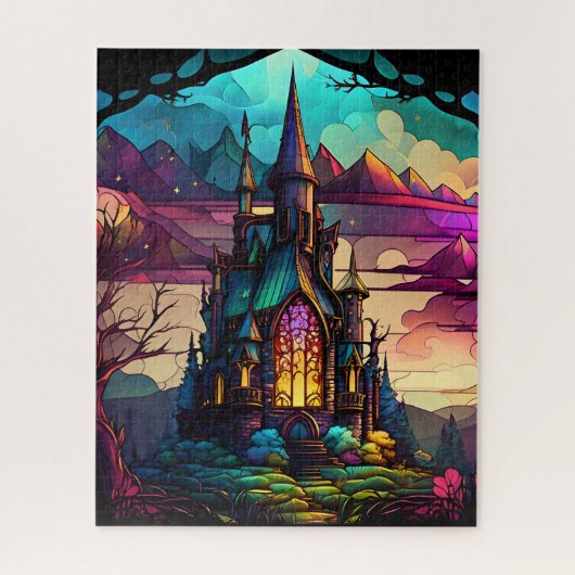 Glas in lood Fairytale Castle, prinses Legpuzzel (Verticaal)