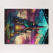 Glas in lood Fairytale Castle, prinses Legpuzzel (Horizontaal)