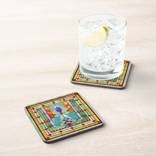Glas in lood Fantasy Beverage Coaster Bier Onderzetter (Rechterzijde)