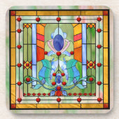 Glas in lood Fantasy Beverage Coaster Bier Onderzetter (Voorkant)