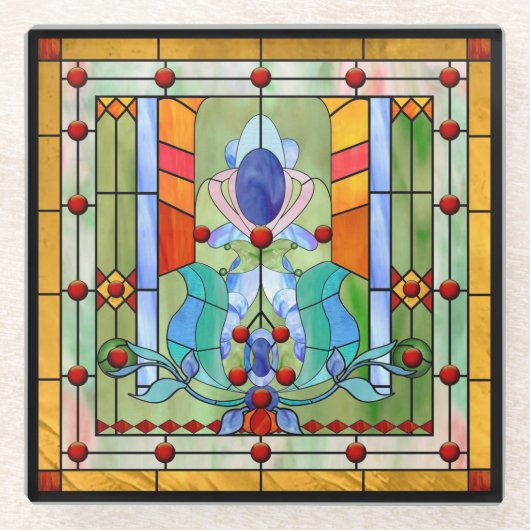 Glas in lood Fantasy Glass Onderzetter (Voorkant)