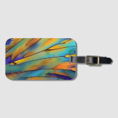 Glas in lood Feather AI Abstracte Art Bagagelabel (Voorkant (horizontaal))