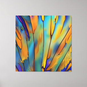 Glas in lood Feather AI Abstracte Art Canvas Afdruk
