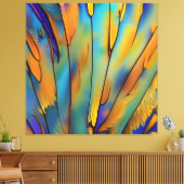 Glas in lood Feather AI Abstracte Art Canvas Afdruk (Insitu (Woonkamer))