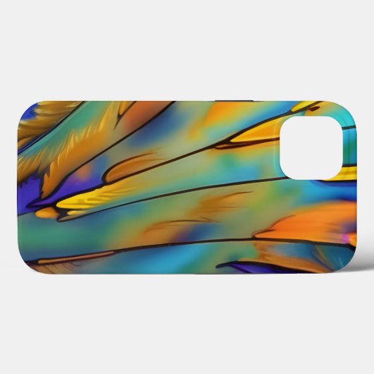 Glas in lood Feather AI Abstracte Art Case-Mate iPhone Case (Achterkant (horizontaal))