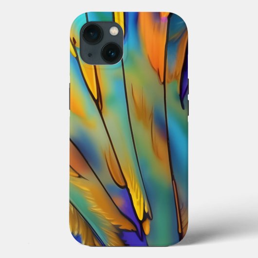 Glas in lood Feather AI Abstracte Art Case-Mate iPhone Case (Achterkant)