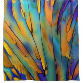 Glas in lood Feather AI Abstracte Art Douchegordijn (Voorkant)