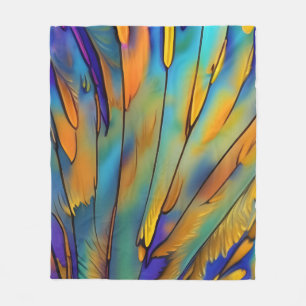 Glas in lood Feather AI Abstracte Art Fleece Deken