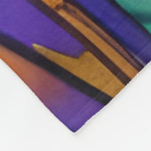 Glas in lood Feather AI Abstracte Art Fleece Deken (Hoek)