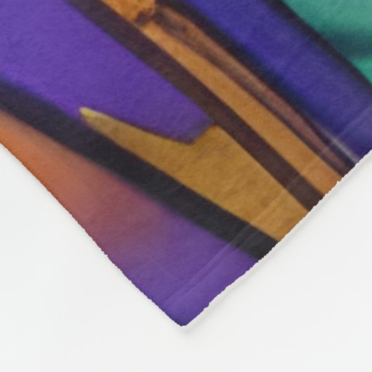 Glas in lood Feather AI Abstracte Art Fleece Deken (Hoek)