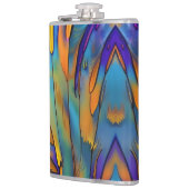 Glas in lood Feather AI Abstracte Art Heupfles (Links)