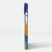 Glas in lood Feather AI Abstracte Art iPhone Hoesje (Linkerkant)