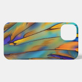 Glas in lood Feather AI Abstracte Art iPhone Hoesje (Achterkant horizontaal)