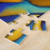 Glas in lood Feather AI Abstracte Art Legpuzzel (Zijkant)