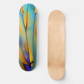 Glas in lood Feather AI Abstracte Art Persoonlijk Skateboard (Voorkant)