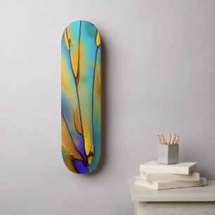 Glas in lood Feather AI Abstracte Art Persoonlijk Skateboard