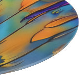 Glas in lood Feather AI Abstracte Art Snijplank (Hoek)