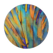 Glas in lood Feather AI Abstracte Art Snijplank (Voorkant)