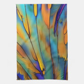 Glas in lood Feather AI Abstracte Art Theedoek (Verticaal)