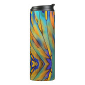 Glas in lood Feather AI Abstracte Art Thermosbeker (Gedraaid links)